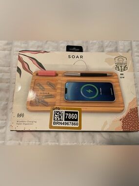 Soar - Bamboo Wireless Charging Valet Organizer